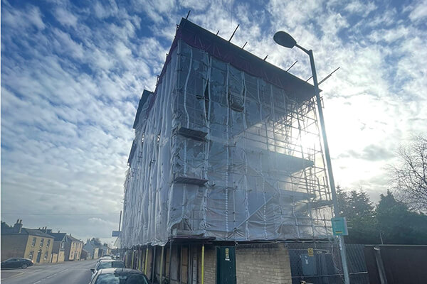 Temporary scaffolding Roof